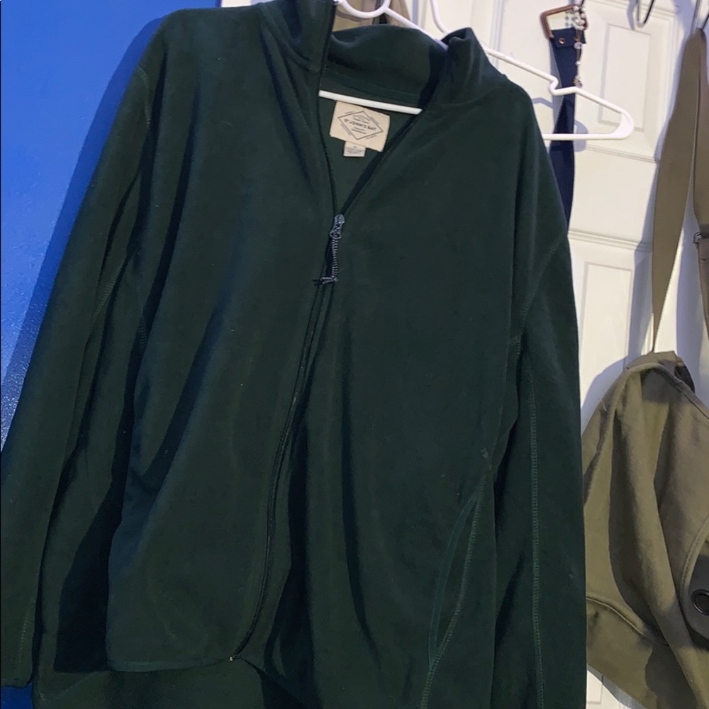 Green polyester zip up jacket - Picture 4 of 4